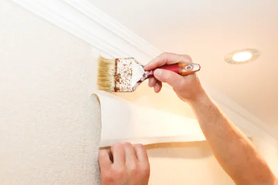 Pose de papier peint à Latour-de-France — revêtements muraux et toiles de verre